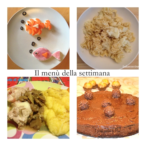 menù della settimana