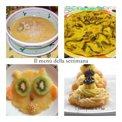 menù della settimana