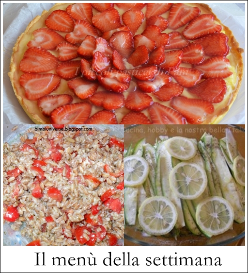 il menù della settimana