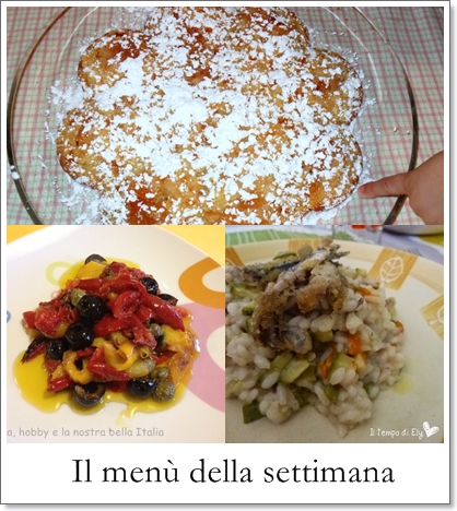 menù della settimana