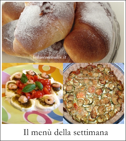 il menù della settimana