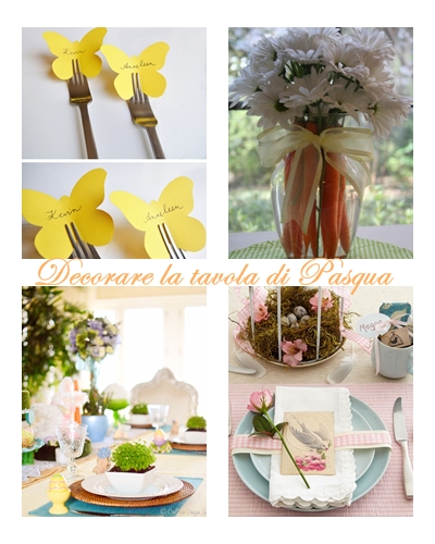 collage tavola di Pasqua