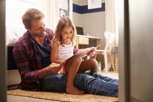 papà con bambina