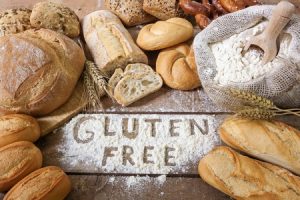 41510370 - a gluten free breads on wood background