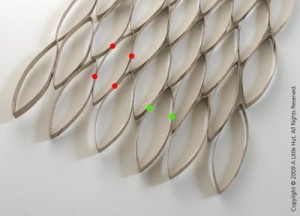 Lampada realizzata con i tubi di cartone
