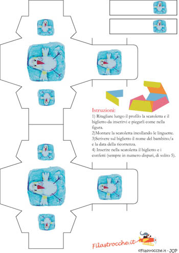 Scatoletta portaconfetti per battesimo